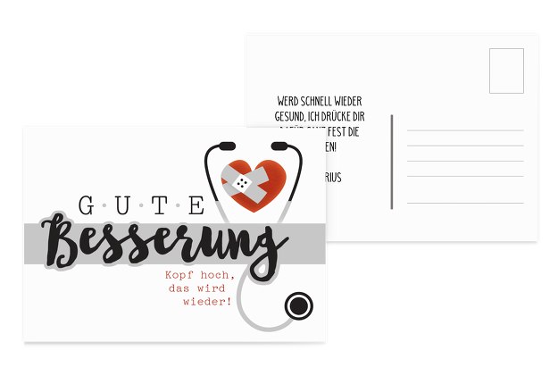 Spruchkarte Gute Besserung