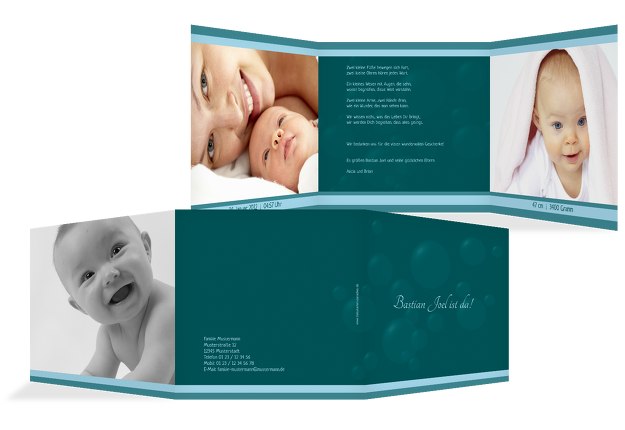Babykarte Bubbles