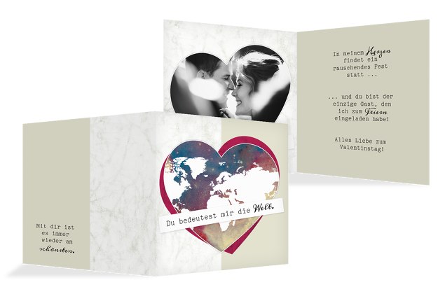 Valentinskarte Meine Welt
