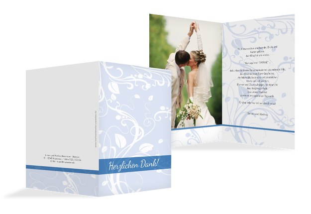 Hochzeit Dankeskarte Blättertraum