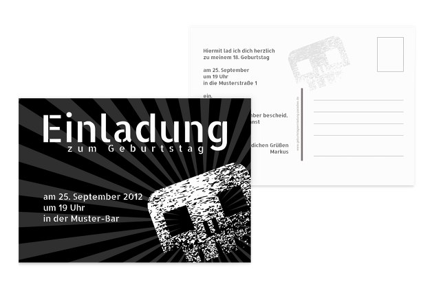 Karte zum Geburtstag skully