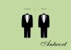 Ansicht 2 - Hochzeit Antwortkarte suits