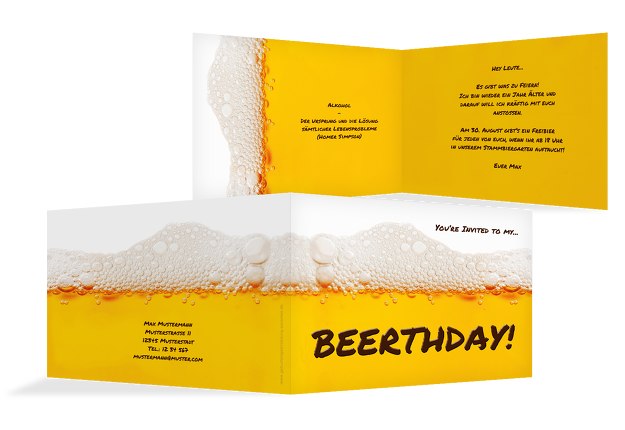 Geburtstagseinladung Beerthday!