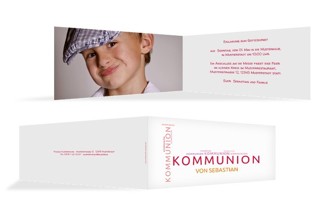 Kommunionskarte Script
