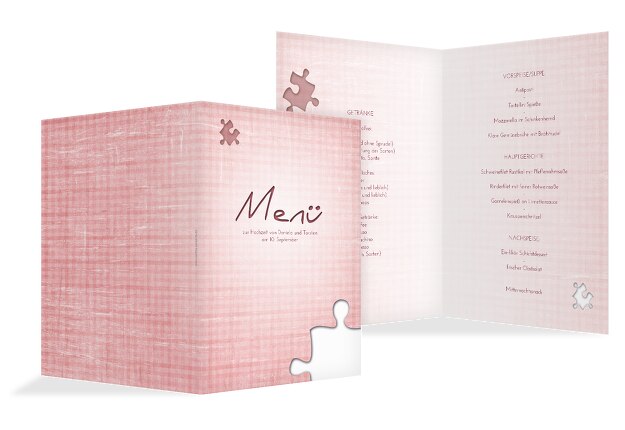 Hochzeit Menükarte Puzzle