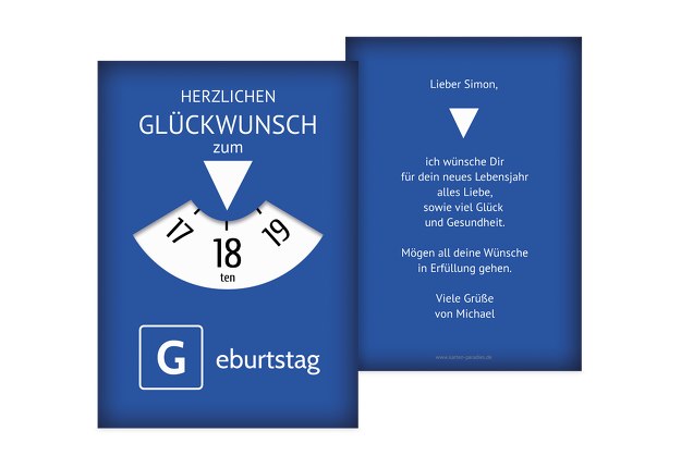 Glückwunschkarte Parkuhr