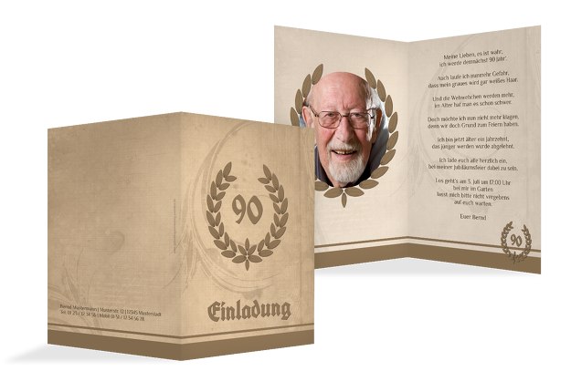 Einladungskarten 90 Geburtstag Selbst Gestalten Kostenlos Herzlichen Gluckwunsch An Die Lieben