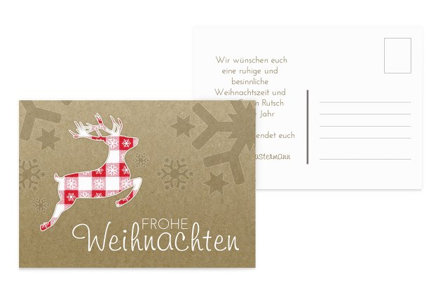 Grußkarte Rentiergruß