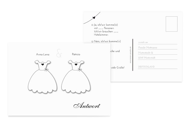 Hochzeit Antwortkarte dresses