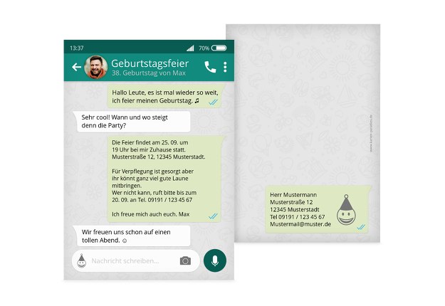 Geburtstagseinladung Chat