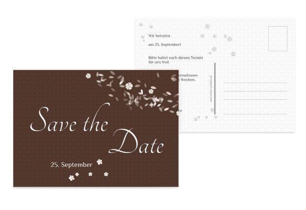 Hochzeit Save the Date romantic flower