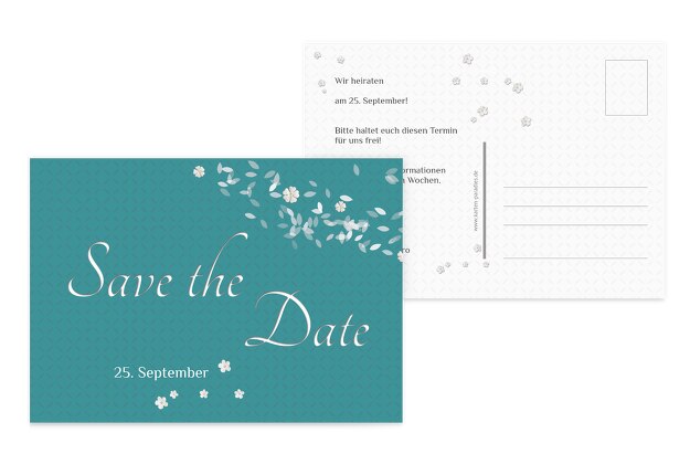 Hochzeit Save the Date romantic flower