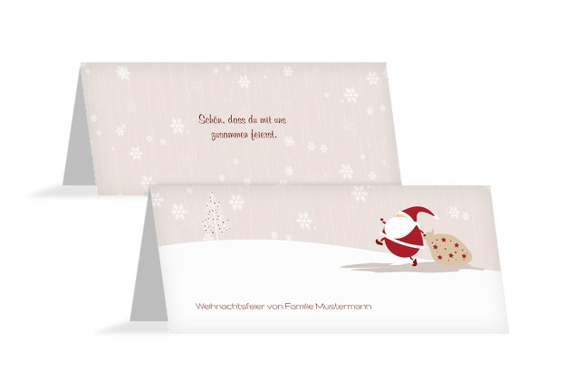Tischkarte Weihnachtsmann
