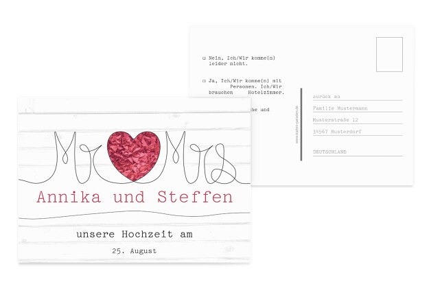 Antwortkarte Mr&Mrs