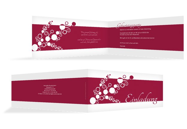 Einladungskarte Bubble Limb