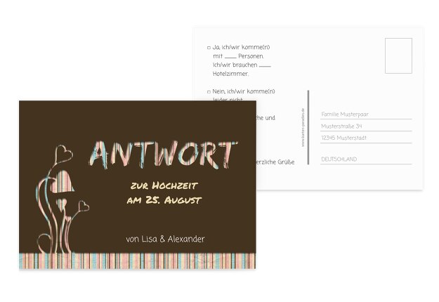 Antwortkarte Wir heiraten