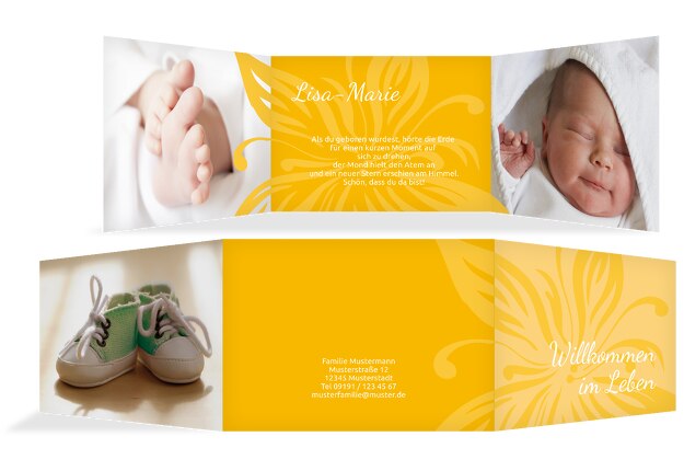 Babykarte Blume