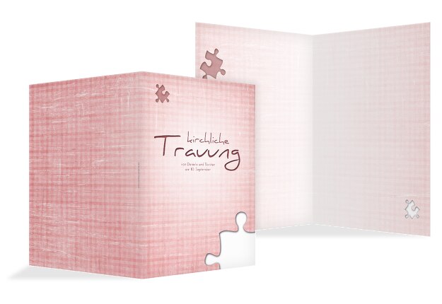 Hochzeit Kirchenheft Umschlag Puzzle