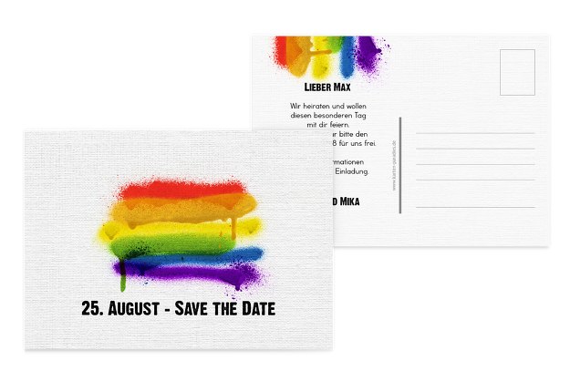 Save-the-Date Regenbogenliebe
