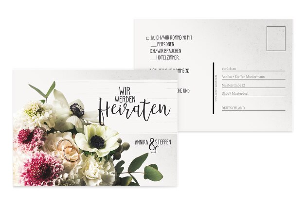 Antwortkarte Bouquet