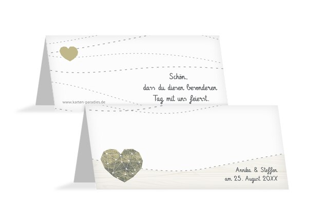 Hochzeit Tischkarte Sternenbild
