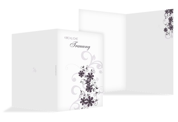 Hochzeit Kirchenheft Umschlag Ranke