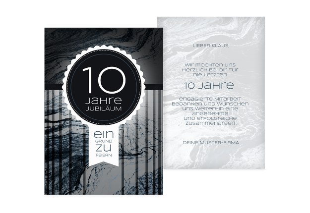 Jubiläumskarte Marmor