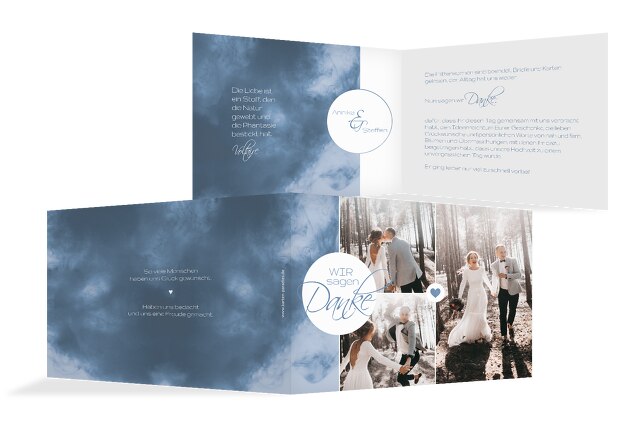 Hochzeit Dankeskarte Sanft