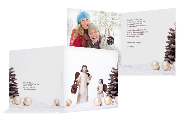 Foto Einladung Weihnachtsengel