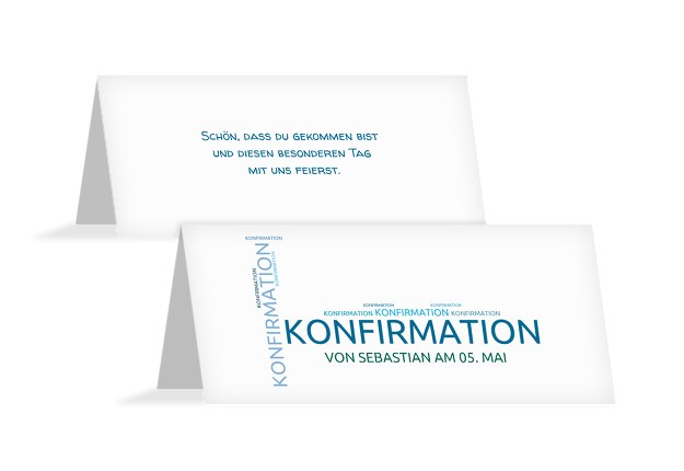Konfirmation Tischkarte Script