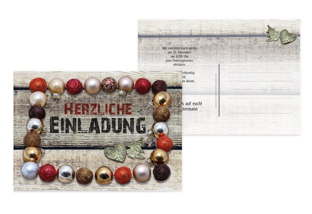 Einladung Kugelrahmen