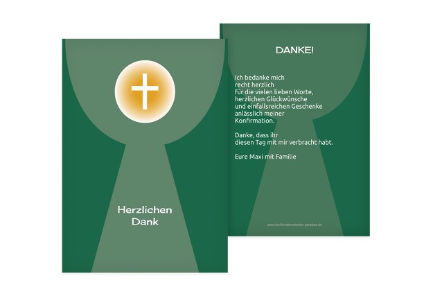 Konfirmation Danke Kelch mit Hostie