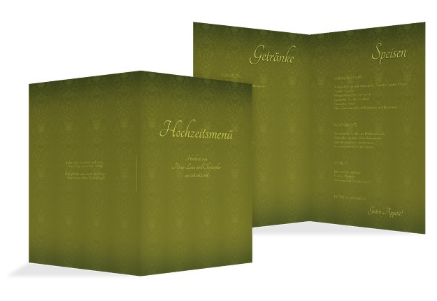 Hochzeit Menükarte Eheversprechen