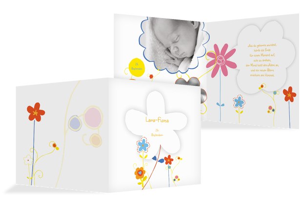 Babykarte Zauberblumen