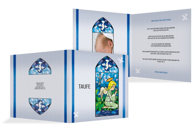 Taufkarte Kirchenfenster