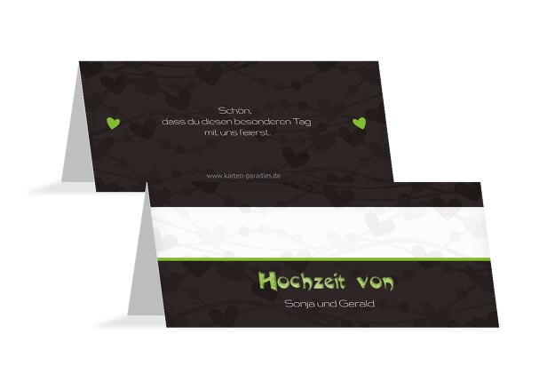Hochzeit Tischkarte wilde Herzen