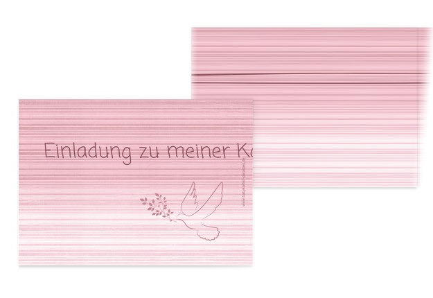 Einladung zur Konfirmation Taube 2
