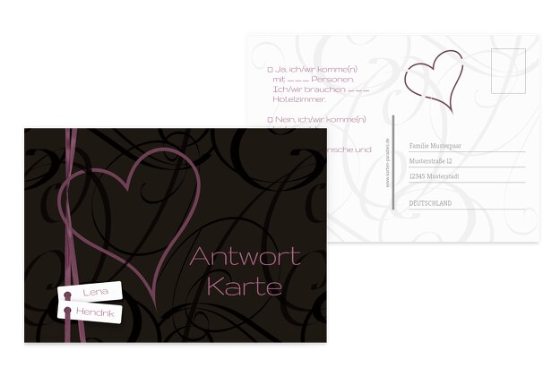 Hochzeit Antwortkarte Band