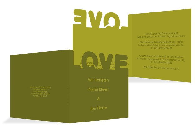 Kontur Einladung Love