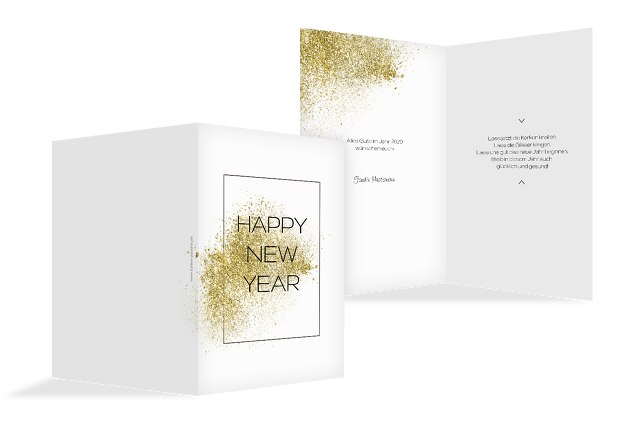 Neujahrskarte Glitter