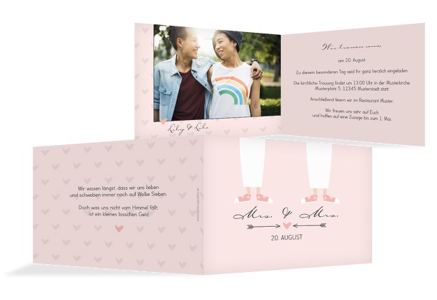 Hochzeit Einladung Pärchen - Frauen