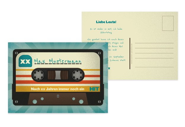 Geburtstagseinladung Kassette