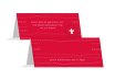 Tischkarte Kommunion Wellen Kreuz