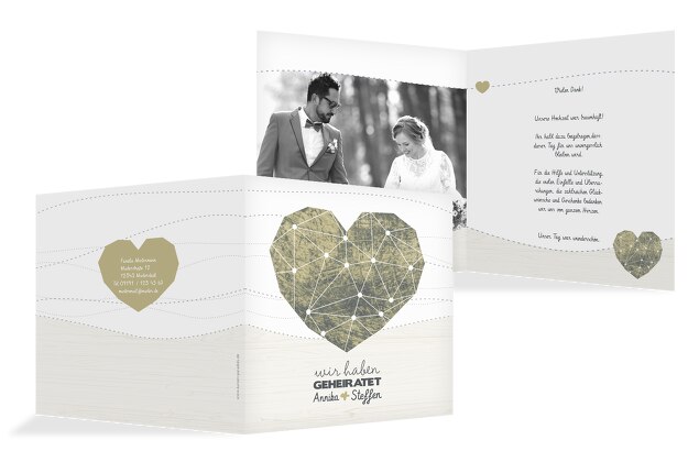 Hochzeit Dankeskarte Sternenbild