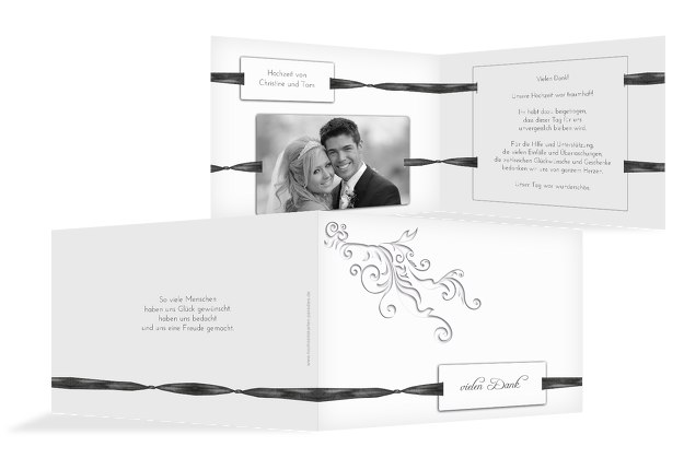 Hochzeit Dankeskarte loop label
