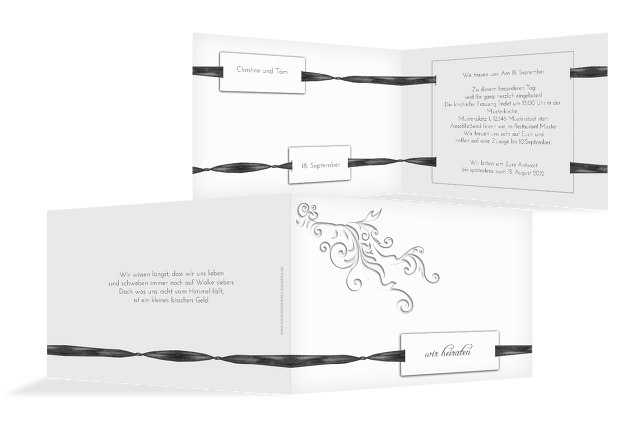 Hochzeit Einladung loop label