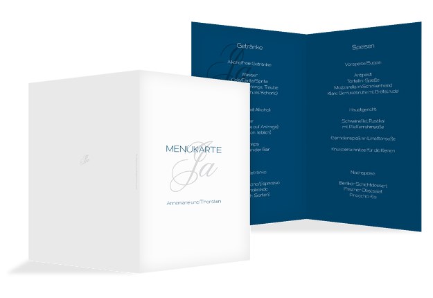 Hochzeit Menükarte Sagja
