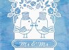 Ansicht 3 - Hochzeit Einladung Vogelpaar- Männer