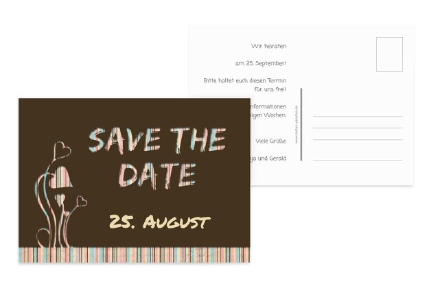 Hochzeit Save-the-Date Wir heiraten