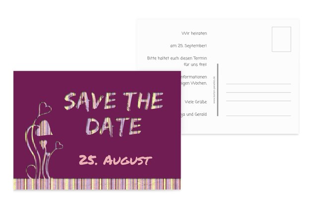 Hochzeit Save-the-Date Wir heiraten